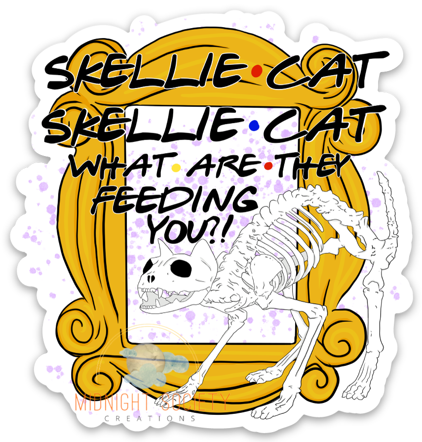 Skellie Cat Sticker