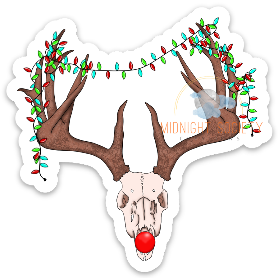 Rudolph Skellie Sticker