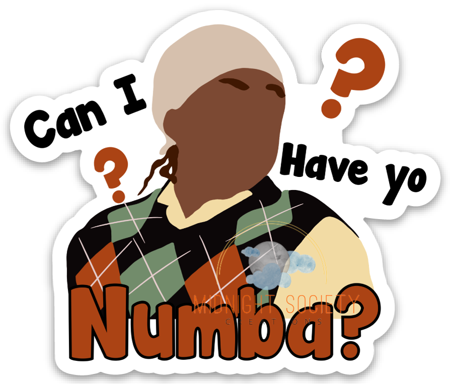 Can I Have Yo Numba? Sticker